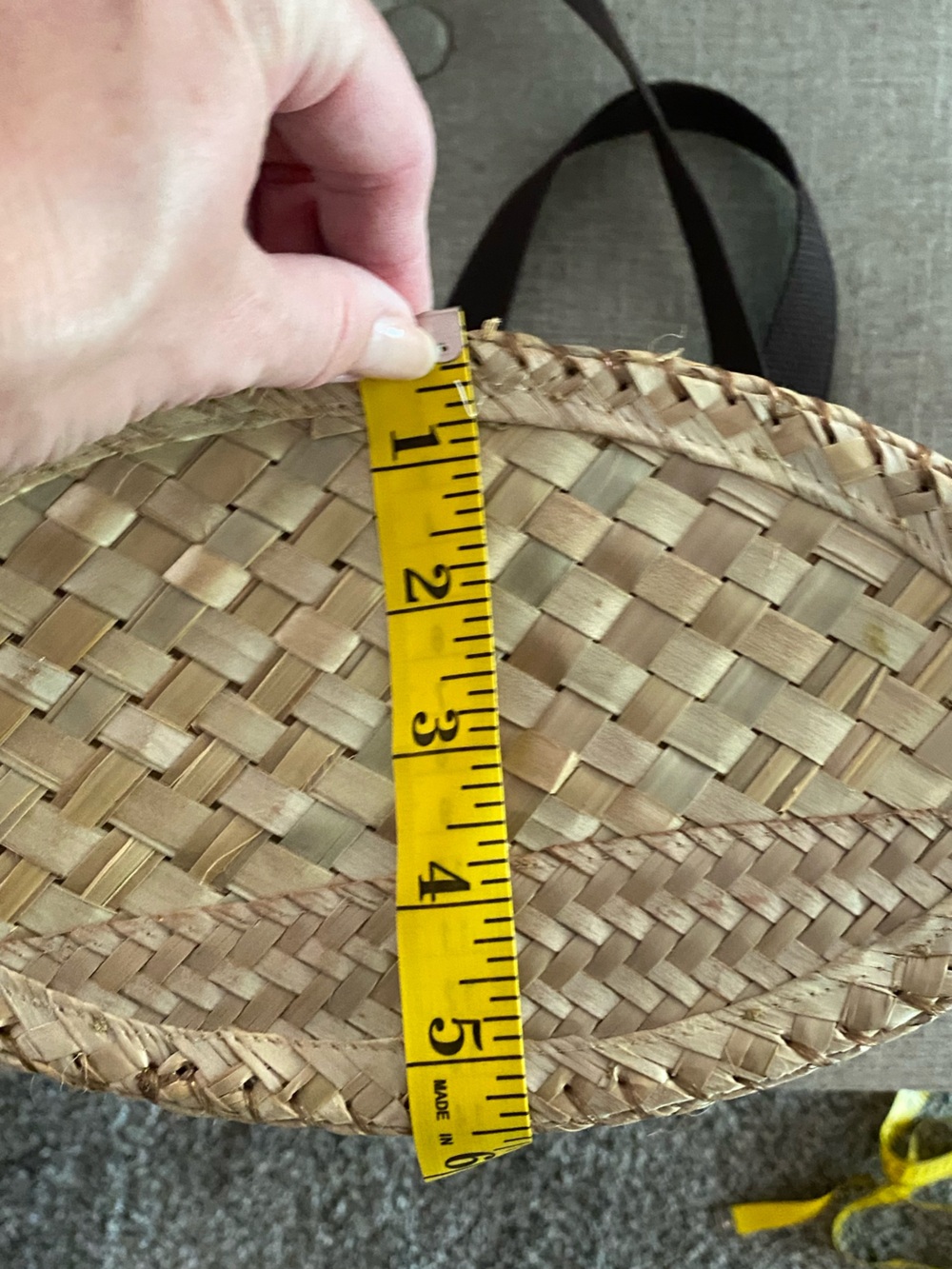 Tote Bag Straw Lined Market Casual Bag - Picture 8 of 9